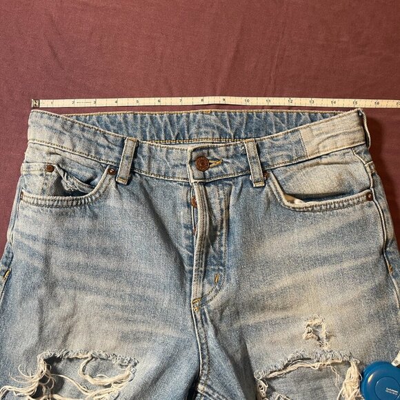 & Denim Boyfriend low waist jeans with buttons and distressing - size 4 - Picture 4 of 9